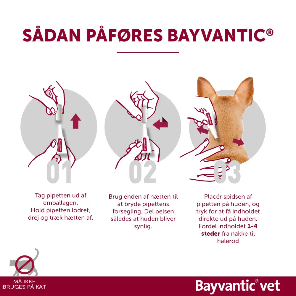 Bayvantic vet til hund 0-4 kg loppe/flåtmiddel - Loppe- Flåtmidler Petpower.dk